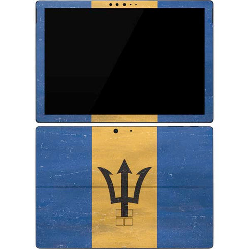 Barbados Flag Distressed Surface Pro 7 Skin